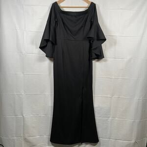 🔵 VFSHOW Women`s Size Medium Black Off Shoulder Fancy formal Dress